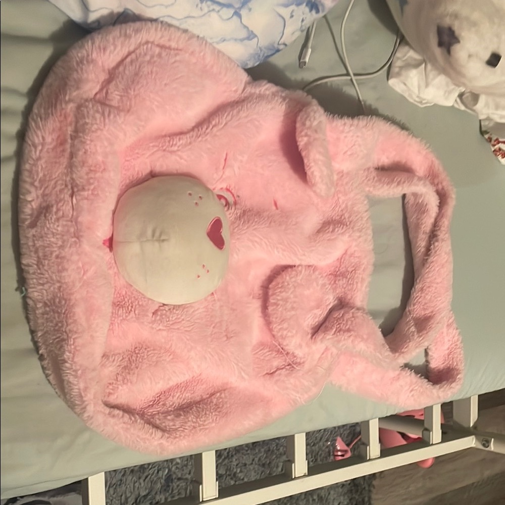 Pink Plush Bunny Tote Bag